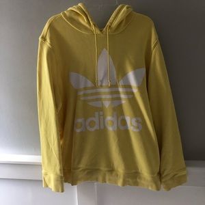 Yellow adidas hooded sweatshirt